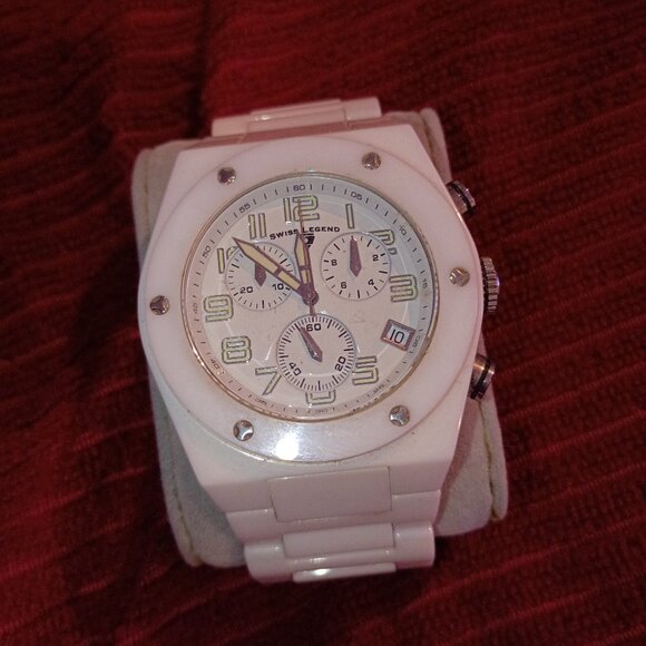 Swiss Legend Throttle Chronograph Watch Men - Ceramic - 7.5" - Picture 1 of 5